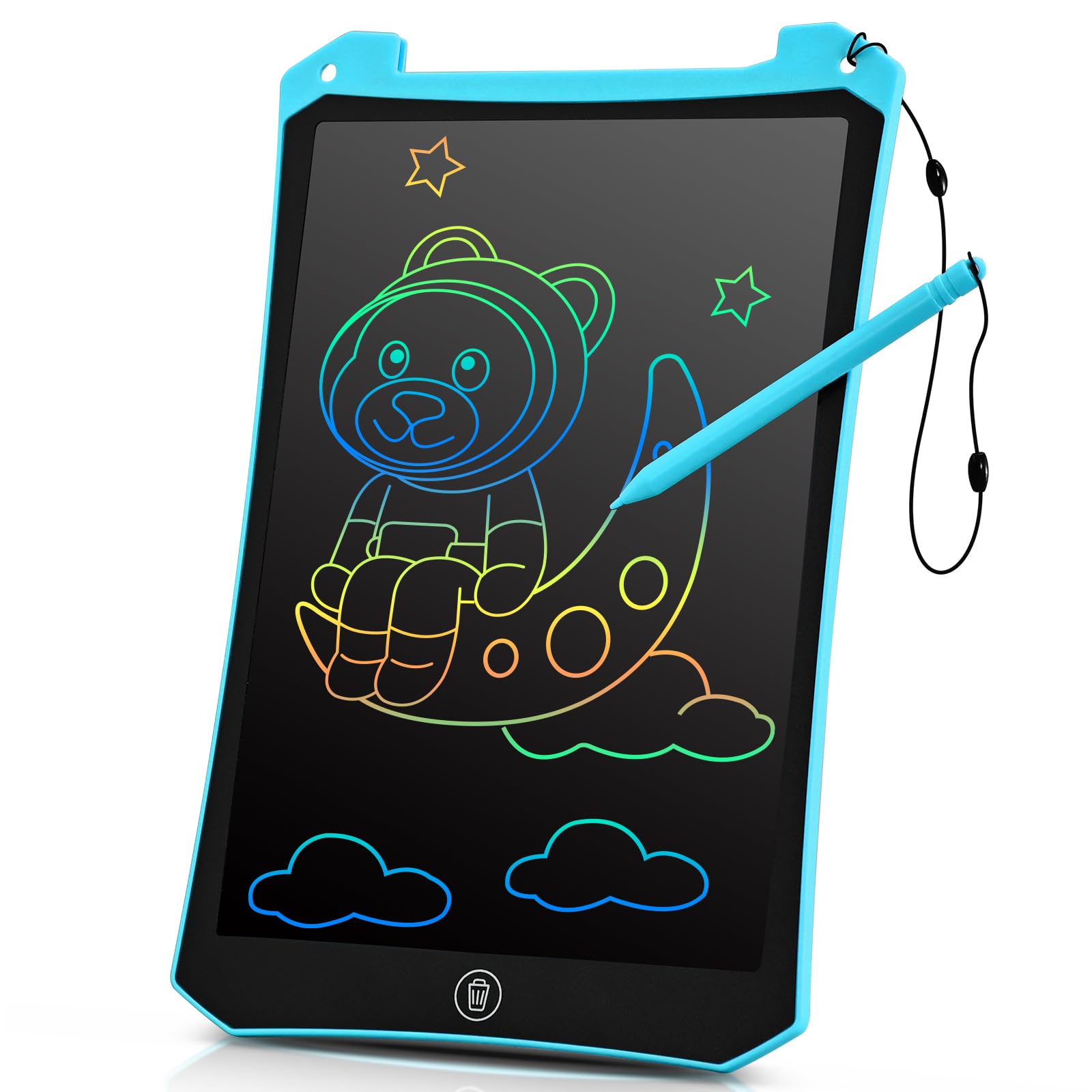 BlueSwan Maltafel Zaubertafel Reise Spielzeug für Unterwegs Kinder 2 3 4 5 6+ Jahre,10 Zoll LCD Schreibtafel mit löschfunktion,Beschäftigung im Flugzeug Autofahrt Restaurant Kleinkind Geschenk,Blau