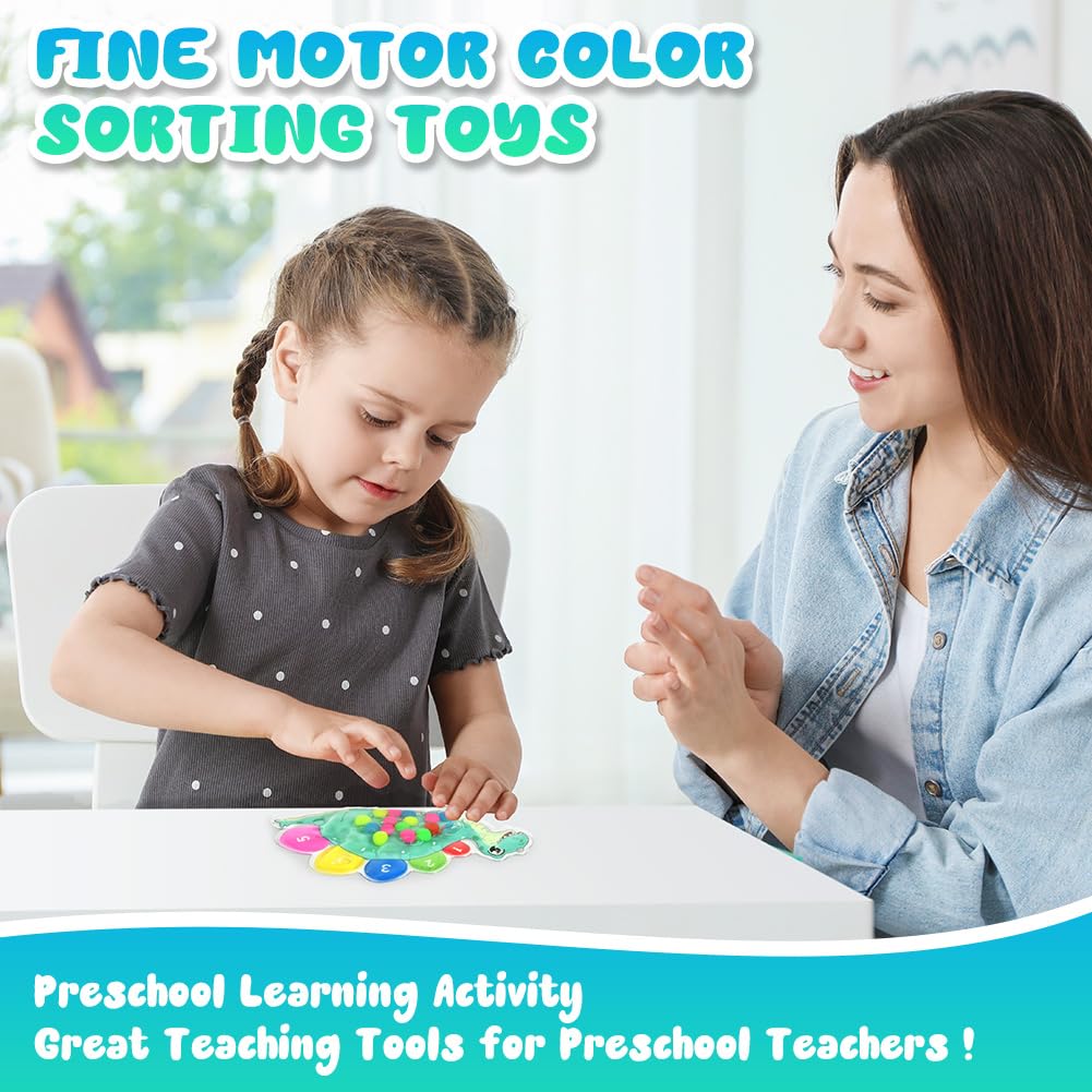 Ainiv Fidget Toys, Sensorik Spielzeug, Squeezable Farben Sortieren Spielzeug, GelgefüLlte Sensorisches, Squeeze Spielzeug Antistressspielzeug zum Quetschen und Kneten ADHS und Autismus Spielzeug - Image 3