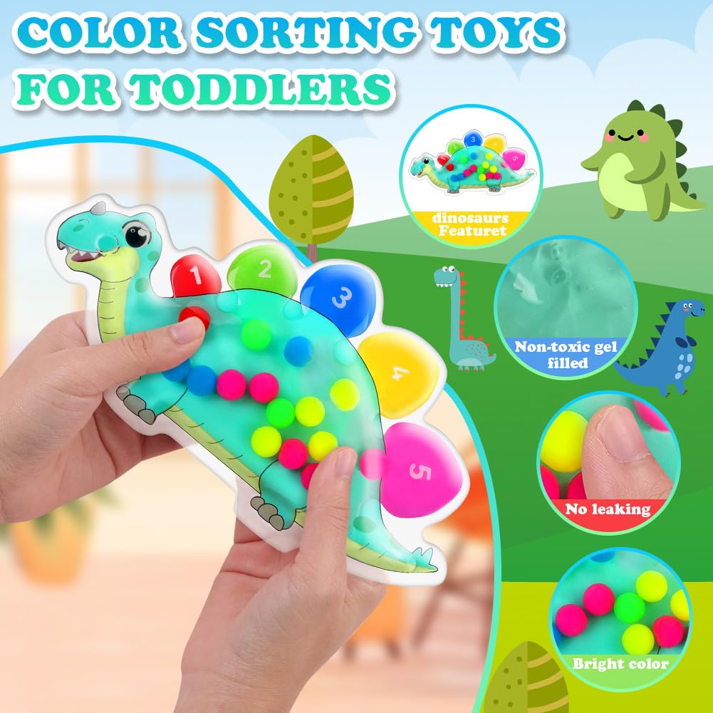 Ainiv Fidget Toys, Sensorik Spielzeug, Squeezable Farben Sortieren Spielzeug, GelgefüLlte Sensorisches, Squeeze Spielzeug Antistressspielzeug zum Quetschen und Kneten ADHS und Autismus Spielzeug - Image 6