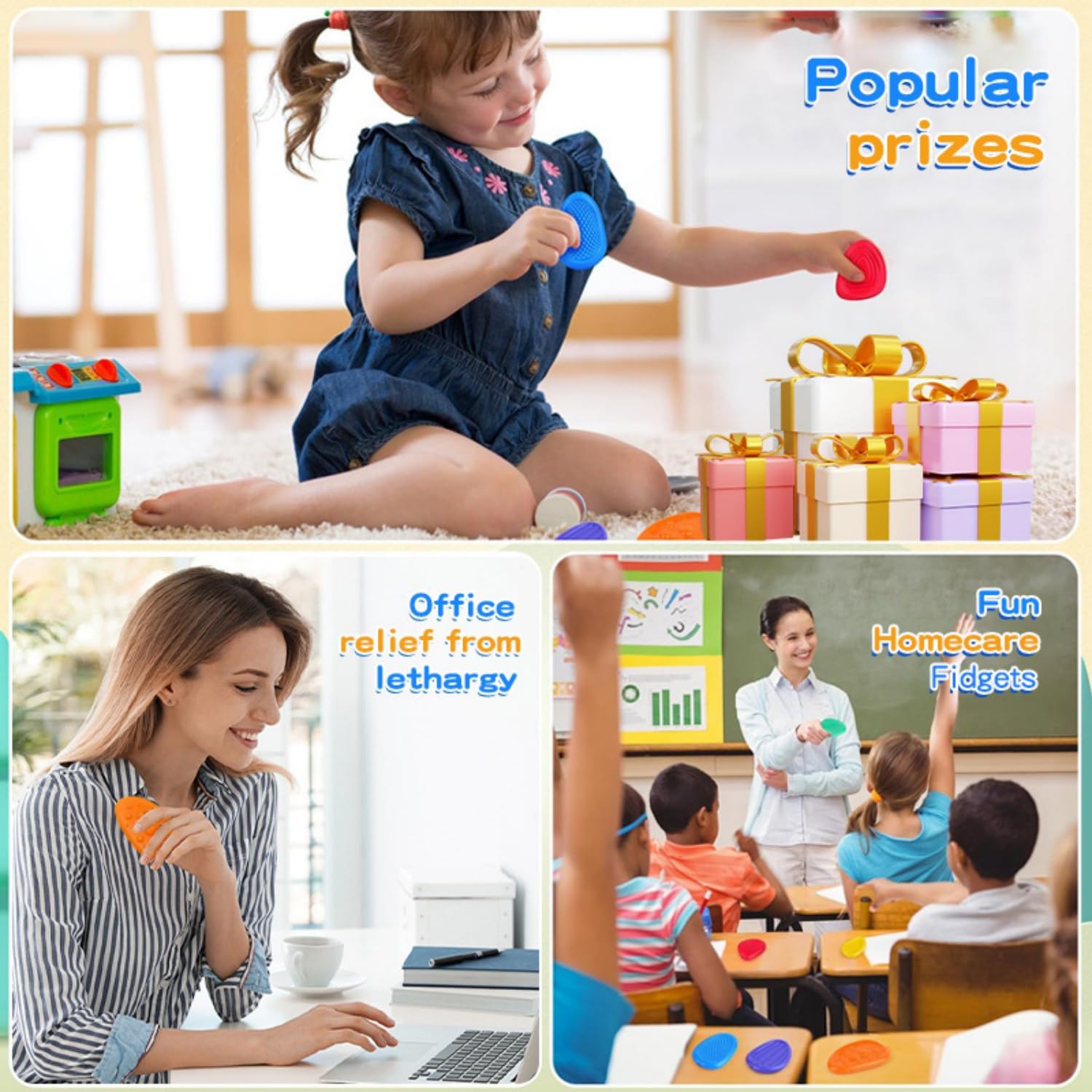 Fidget Toys Sensory Stones, 6 Stück Stressabbau Sensorische Stone Stressberuhigendes Spielzeug Textured Sensory Stone für Kinder und Erwachsene - Image 3