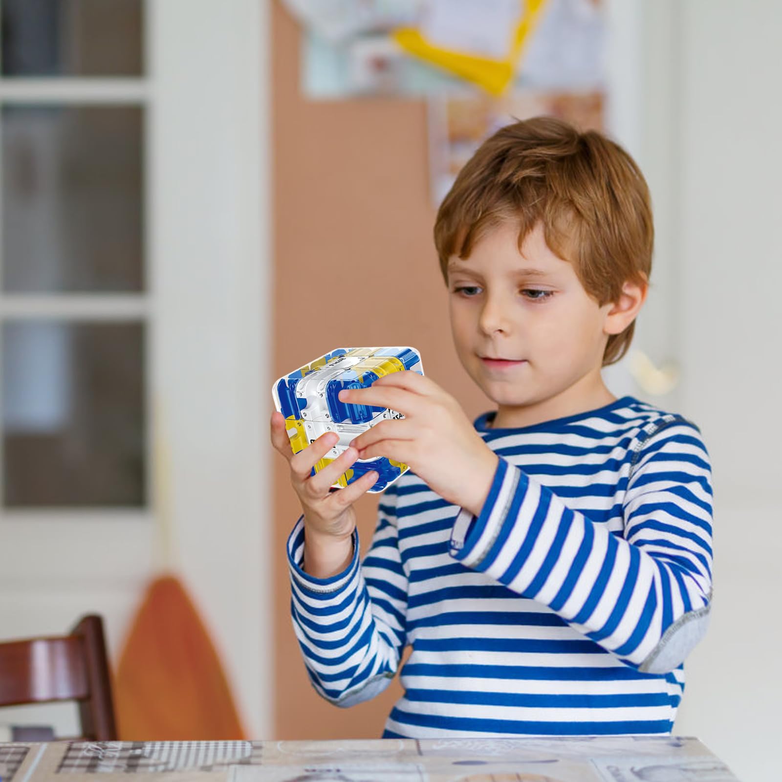 3D Labyrinth Würfe, 3D Labyrinth Zauberwürfel Puzzles Kugel Spielzeug Interaktives, Kugellabyrinth Zauberwürfel, Labyrinth 3D Puzzle Maze Cube, Gehirntrainingsspielzeug zum Stressabbau - Image 3