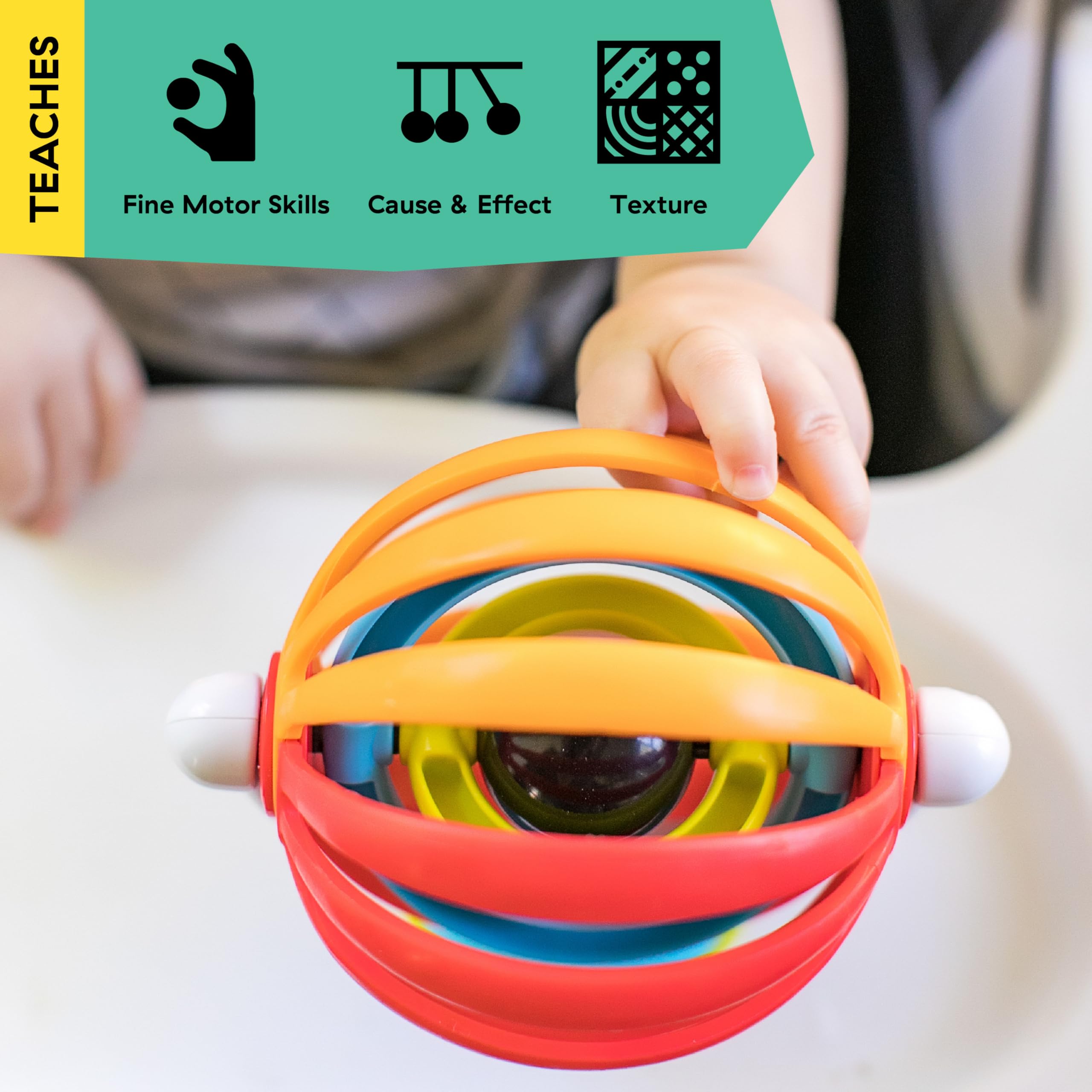 Baby Einstein, Sticky Spinner Spielzeug, perfekt auf Reisen oder für unterwegs, saugfähiger Boden zum Anbringen auf glatten Oberflächen - Image 8