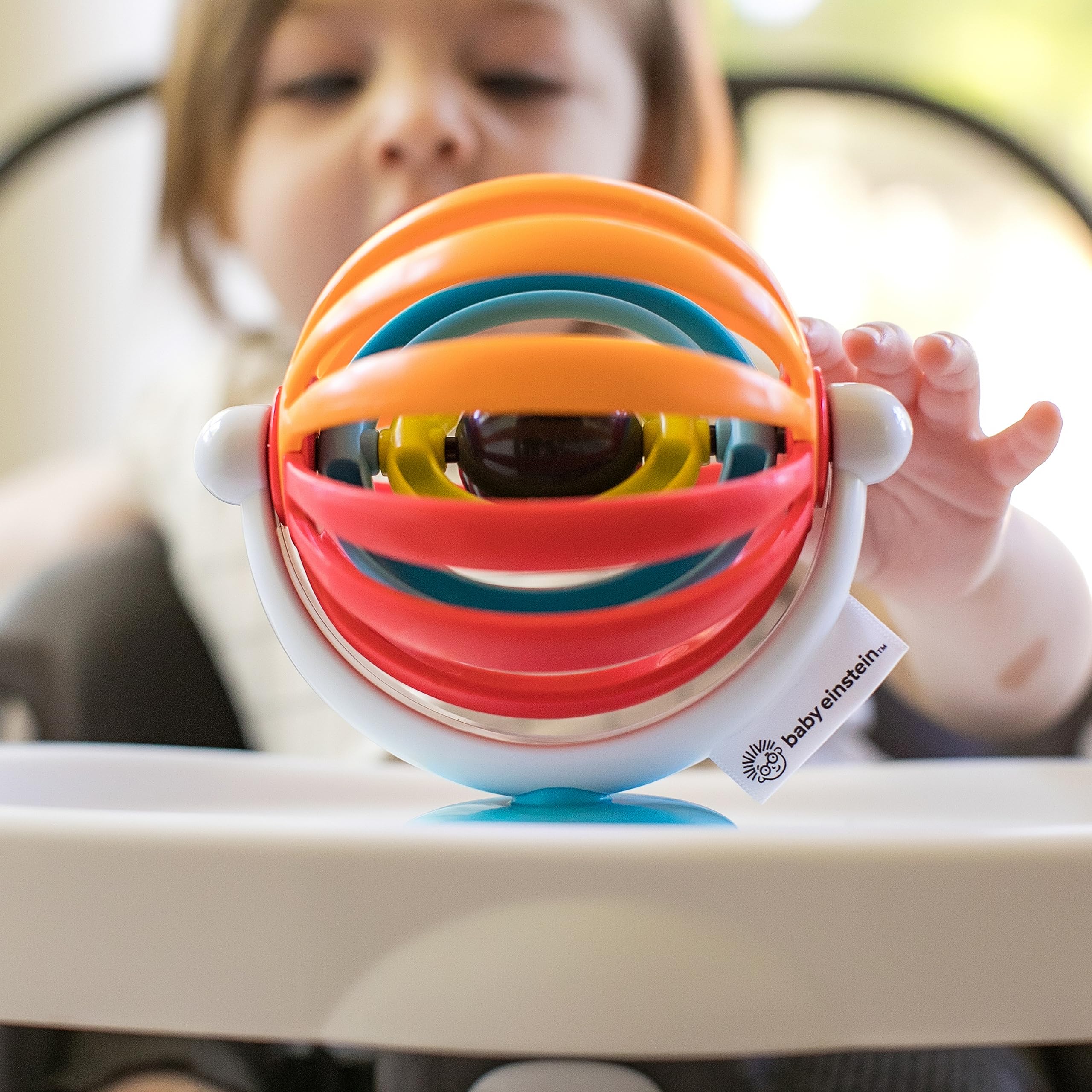 Baby Einstein, Sticky Spinner Spielzeug, perfekt auf Reisen oder für unterwegs, saugfähiger Boden zum Anbringen auf glatten Oberflächen - Image 4